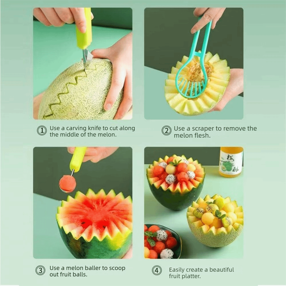 Avocado Slicer Tool - ที่ตักเมลอน 3 in 1 ใช้งานง่าย ทำความสะอาดง่าย