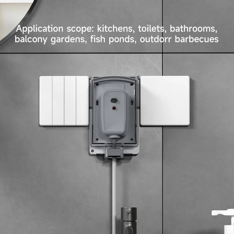 Kitchen Gadgets Uk - เฮียร์โพว์ IP66 ซ็อกเก็ตกันน้ำ 16A 220V อุปกรณ์เสริมห้องครัวห้องน้ำพื้นผิวและซ่อนอะแดปเตอร์ปลั๊กไฟติดผนังอเนกประสงค์