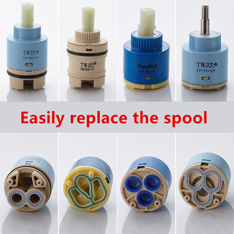 Kitchen Gadgets Mixer - แตะผสมสูง Spool Valve 25มม./35มม./40มม.ก๊อกน้ำเซรามิคตลับก๊อกน้ำผสมห้องครัวอ่างล้างหน้าฝักบัว
