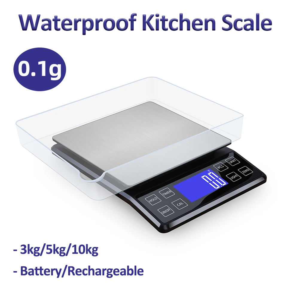 Kitchen Gadgets Cool - เครื่องชั่งดิจิตอล 0.1g ความแม่นยําสูง 3 กก./5 กก./10