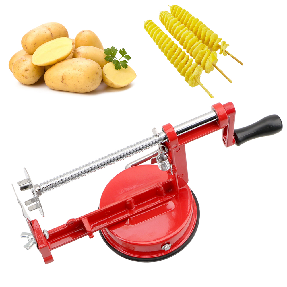 Kitchen Gadgets Smart - คู่มือเกลียวเครื่องตัดทอดฝรั่งเศสเครื่องมือทําอาหารผัก Spiralizer Twisted Potato Apple Slicer