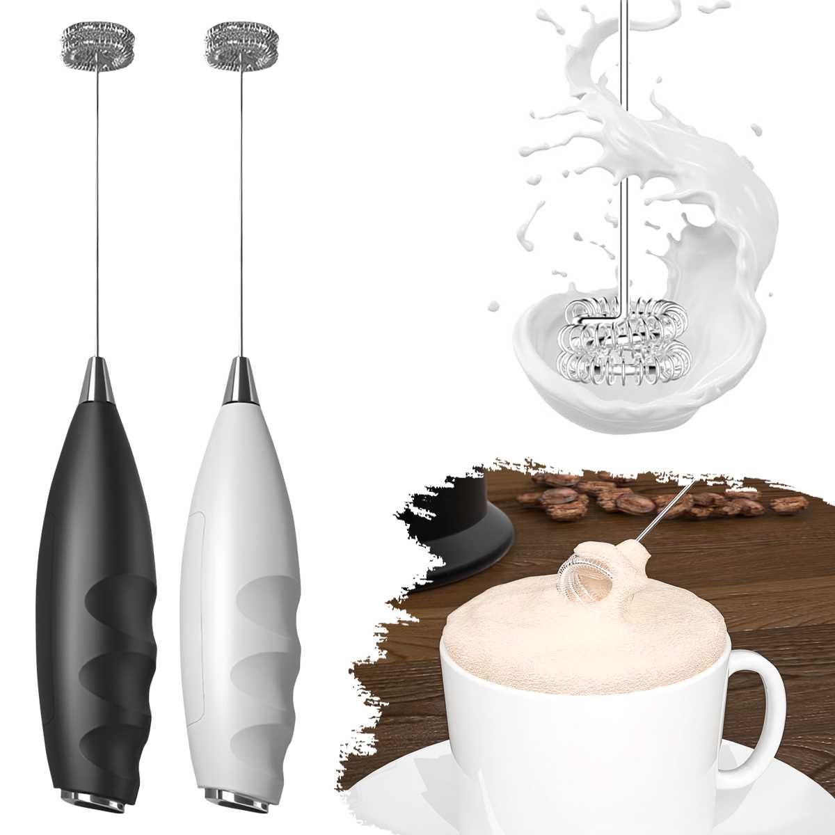 Kitchen Gadgets Blender - เครื่องตีฟองนมไฟฟ้า เครื่องผสมเครื่องดื่มไร้สาย เหมาะสำหรับกาแฟ มัทฉะ อุปกรณ์ครัว