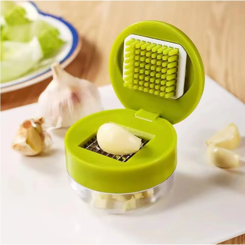 Kitchen Gadgets Vegetable Chopper - เครื่องบดกระเทียมแบบมือหมุน พร้อมกล่องเก็บ ที่หั่น ซอย บด ผักและผลไม้