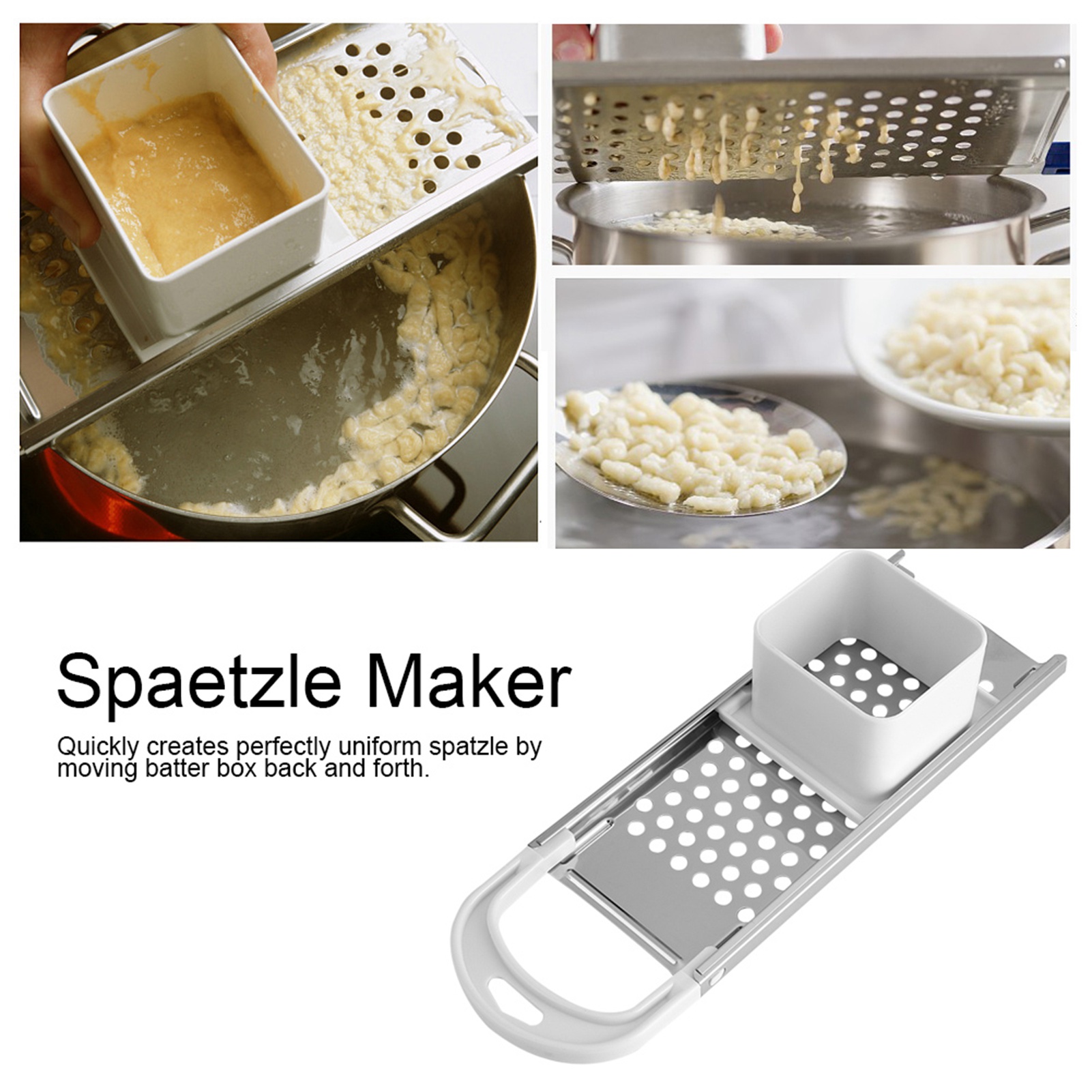 Kitchen Gadgets Smart - เครื่องทำเส้นสปาเก็ตตี้ในครัว เครื่องทำเส้นสปาเก็ตตี้ ใบมีดสแตนเลสสำหรับทำเส้นสปาเก็ตตี้ เครื่องทำเกี๊ยว เครื่องทำพาสต้า อุปกรณ์ทำอาหาร