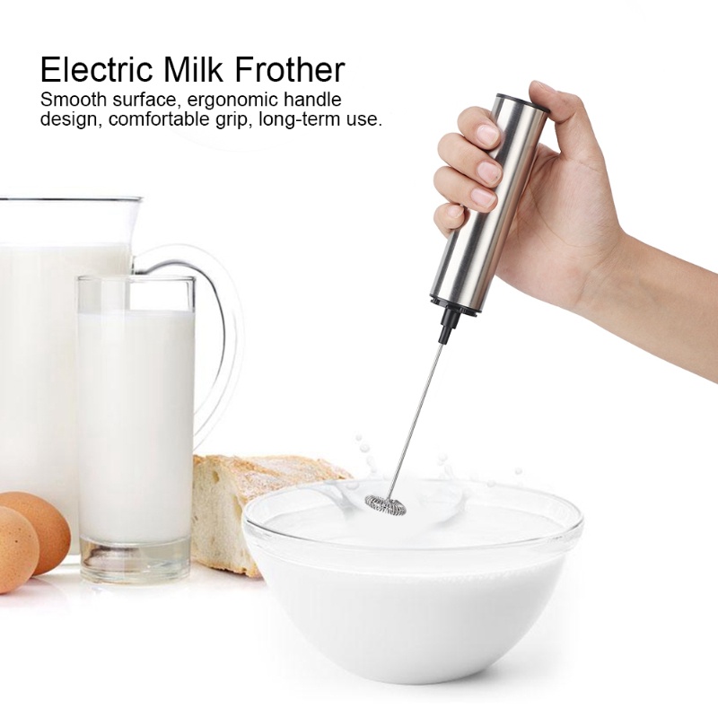 Kitchen Gadgets Mixer - เครื่องตีฟองนมไฟฟ้าแบบมือถือ ชาร์จไฟได้ ตัวเครื่องสแตนเลส พร้อมพอร์ต USB อุปกรณ์ครัว