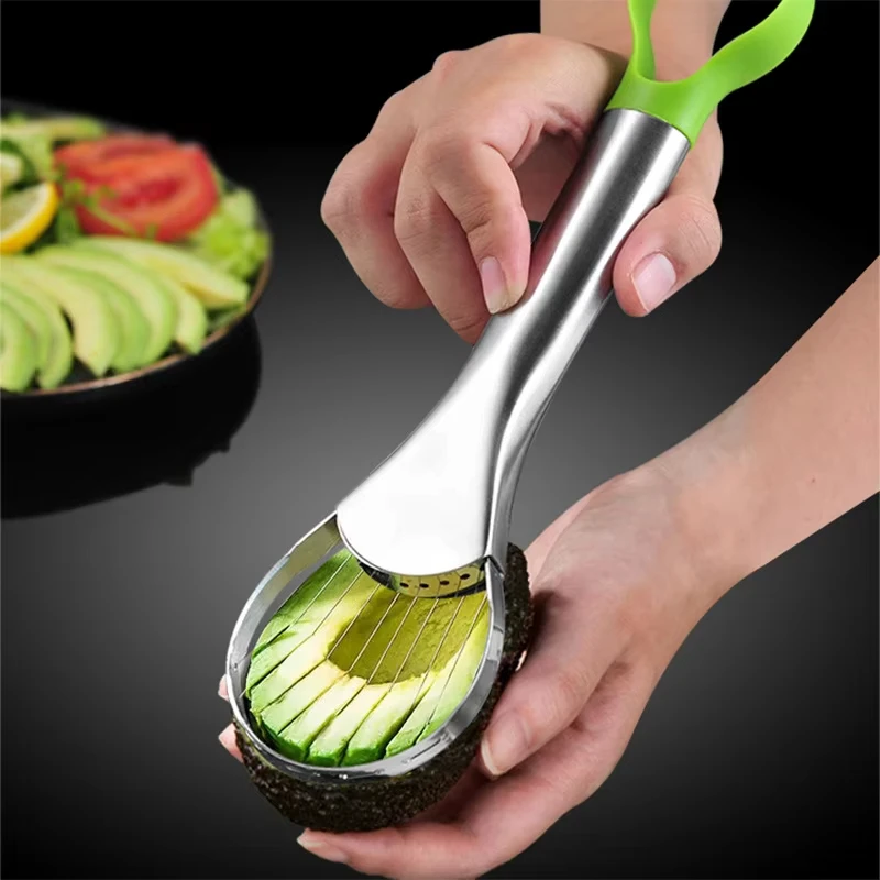 Avocado Slicer Tool - ที่หั่นอะโวคาโดสแตนเลส 2 in 1 ที่ปอกและตัดผลไม้ สำหรับกีวี