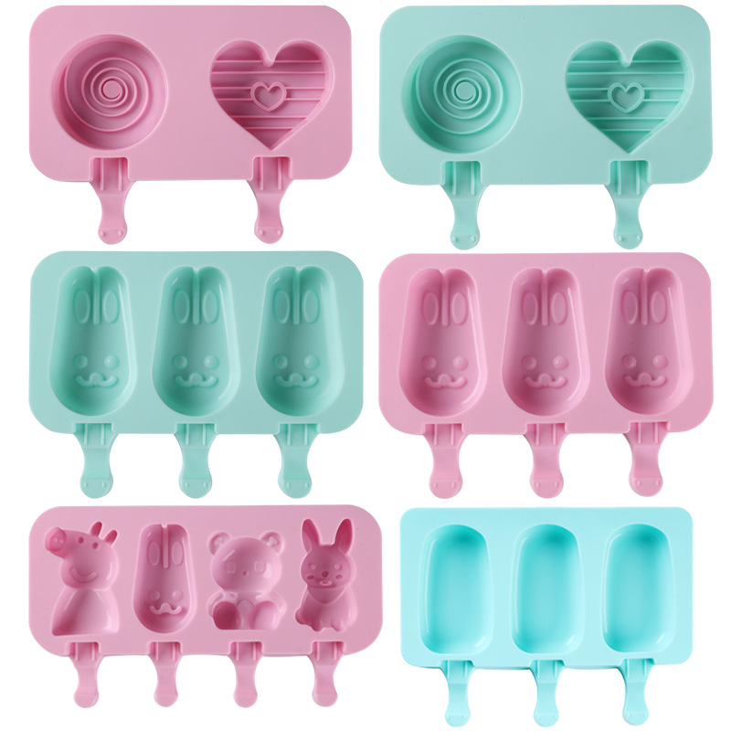Kitchen Gadgets New 2025 - 2025 ใหม่ไอศกรีมซิลิโคนแม่พิมพ์ Love & สัตว์รูปร่างน่ารัก ICE