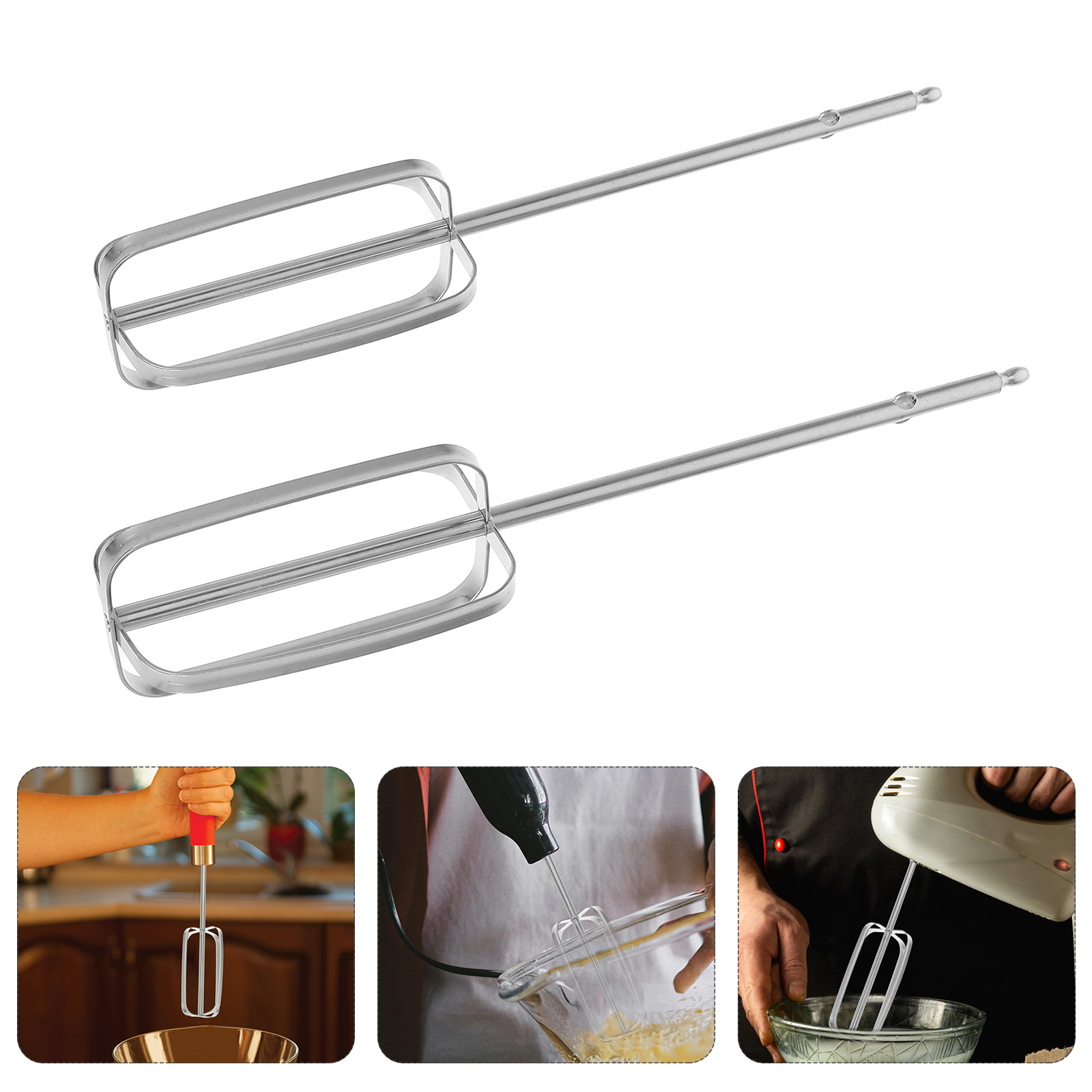 Kitchen Gadgets Blender - 2 ชิ้นสแตนเลสสตีล Hand Mixer สิ่งที่แนบมา Beaters