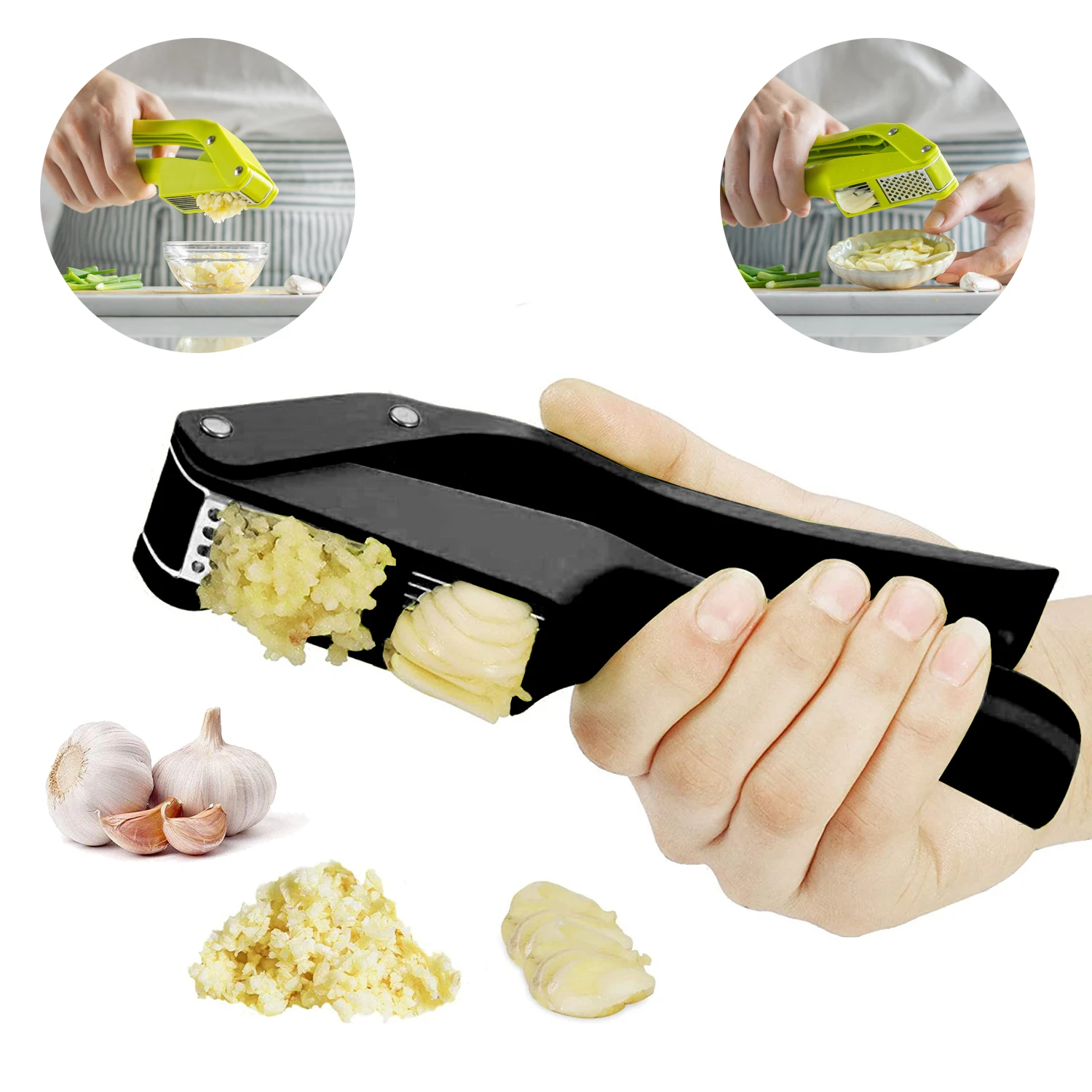 Kitchen Gadgets Cool - 2 in 1 กระเทียม Ricer และเครื่องตัดกดกระเทียม