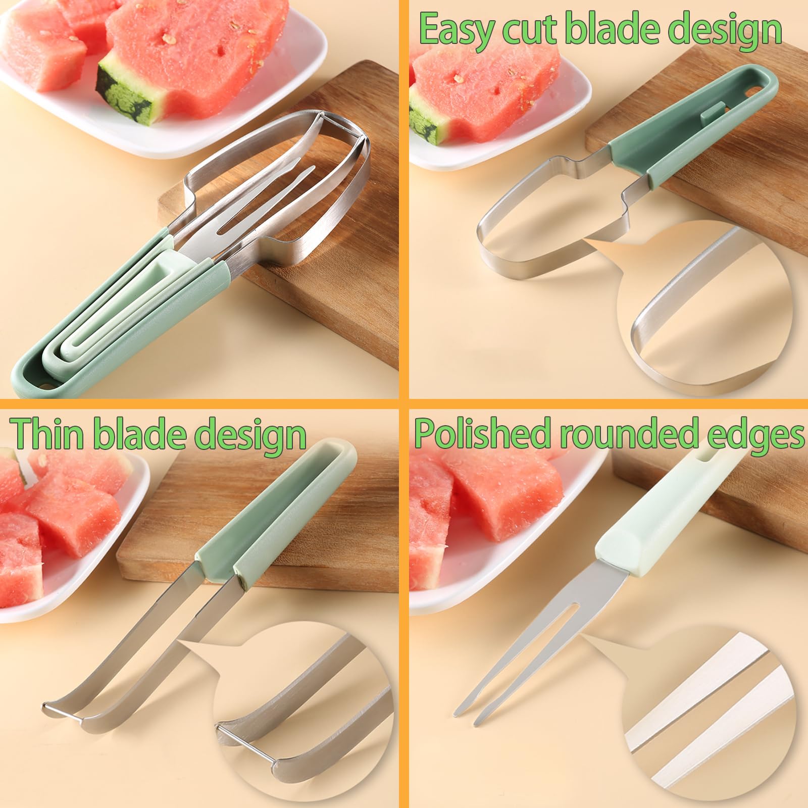 ชุดส้อมตัดแตงโม 3 in 1 พร้อมที - Kitchen Gadgets Cutting Tools บทวิจารณ์และราคา