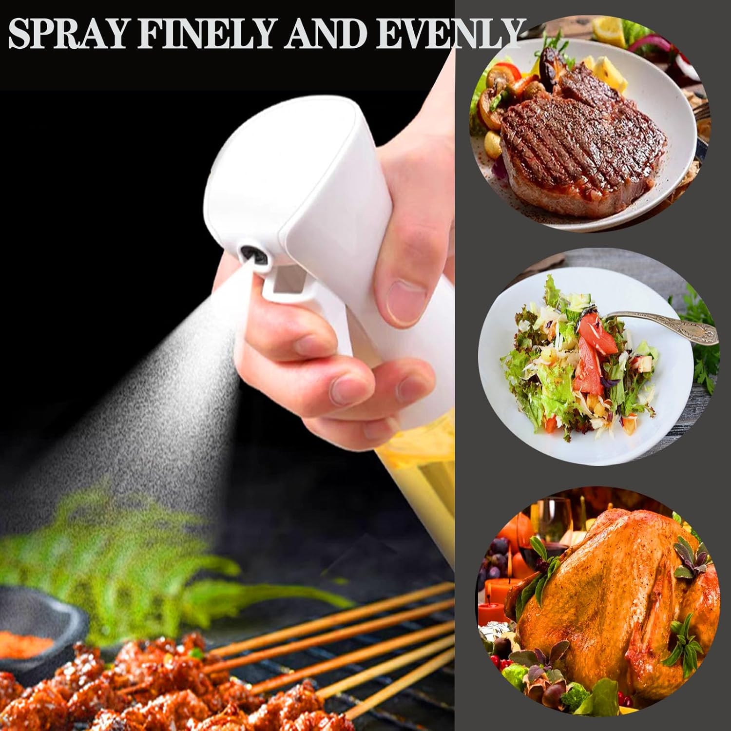 ขวดสเปรย์น้ำมันขนาด 200/300 มล - Kitchen Gadgets Oil Spray บทวิจารณ์และราคา