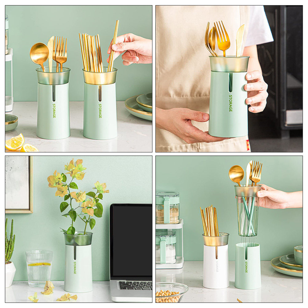 ที่เก็บตะเกียบสองชั้น ที่จัดระ - Kitchen Utensil Holder บทวิจารณ์และราคา