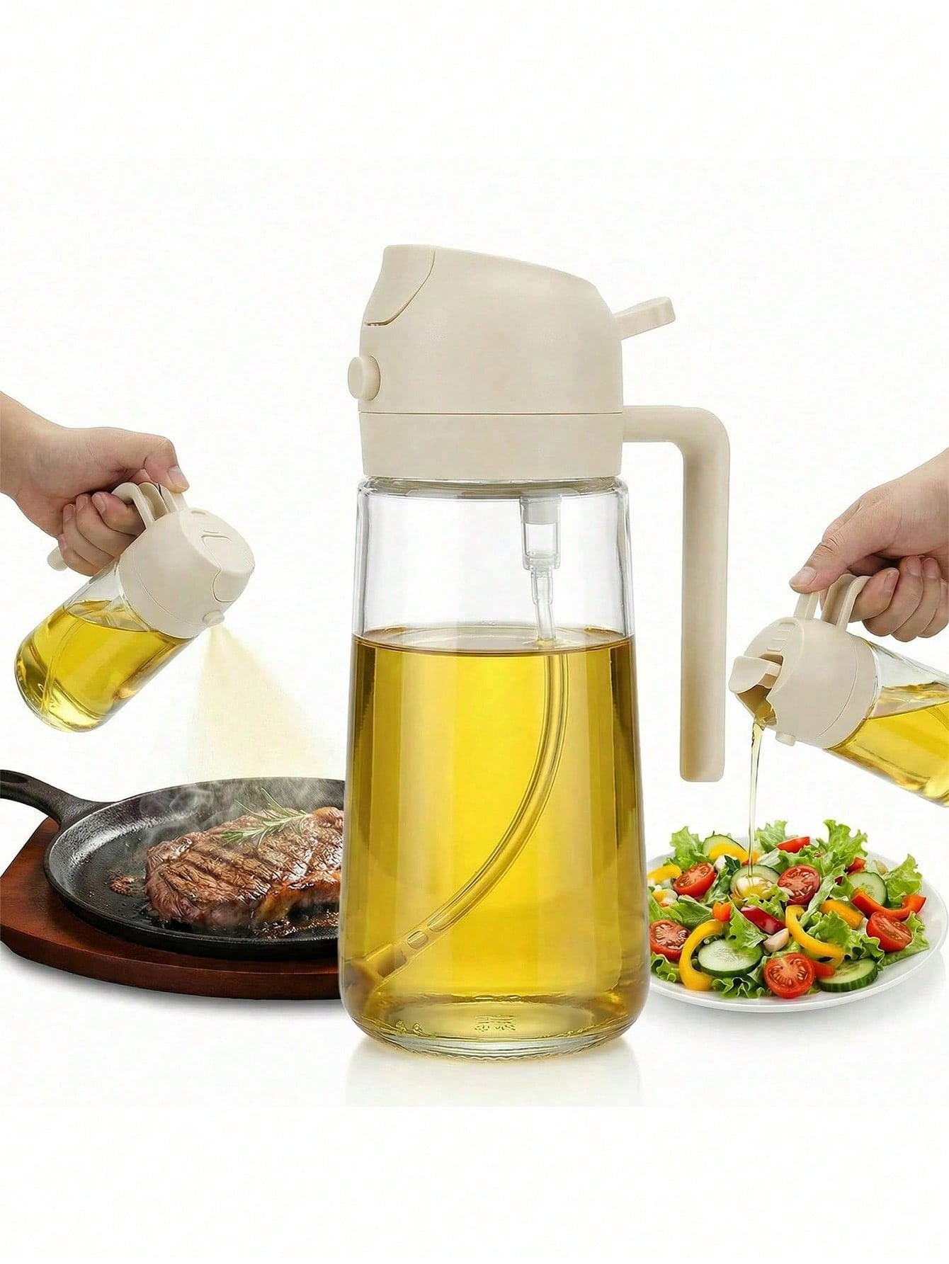 ขวดจ่ายน้ำมันมะกอกเกรดสูง, แก้ - Kitchen Gadgets Oil Spray บทวิจารณ์และราคา