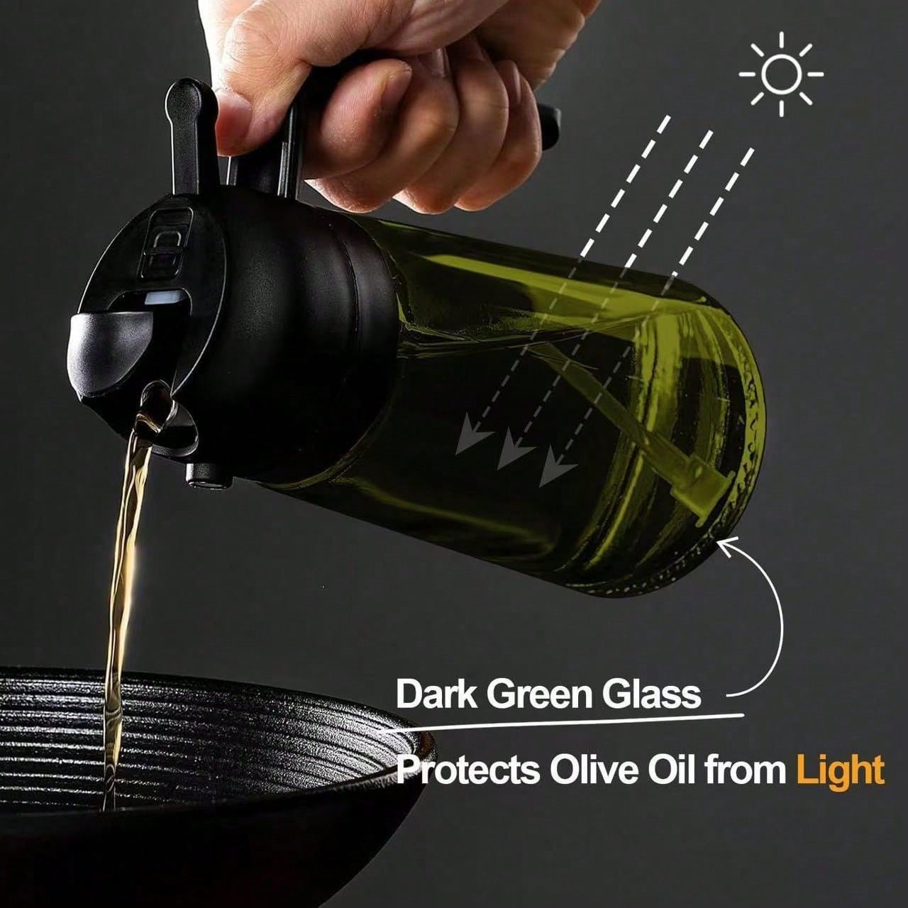 ขวดจ่ายน้ำมันมะกอกเกรดสูง, แก้ - Kitchen Gadgets Oil Spray บทวิจารณ์และราคา