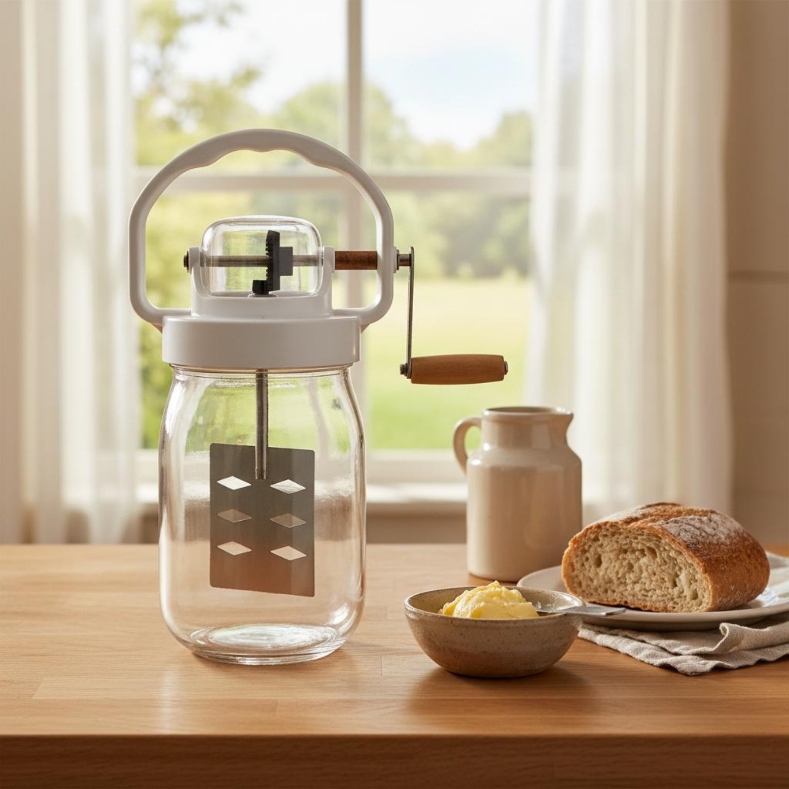 เครื่องทำเนยแบบหมุนมือ ทำความส - Kitchen Gadgets Mixer บทวิจารณ์และราคา