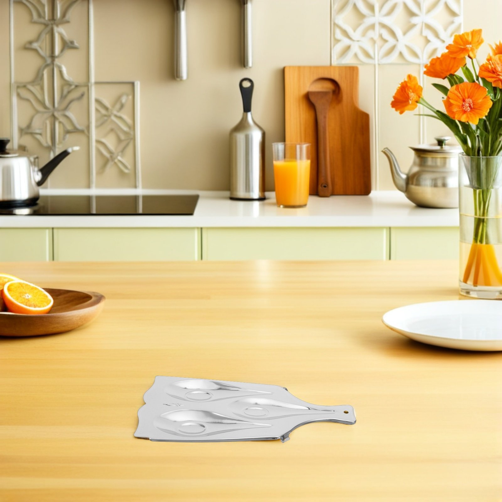 ที่วางช้อนสแตนเลสแบบสามช่องสำห - Kitchen Utensil Holder บทวิจารณ์และราคา