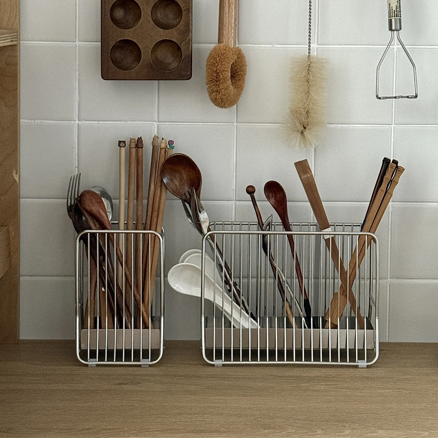 ที่แขวนตะเกียบติดผนัง สแตนเลส  - Kitchen Utensil Holder บทวิจารณ์และราคา