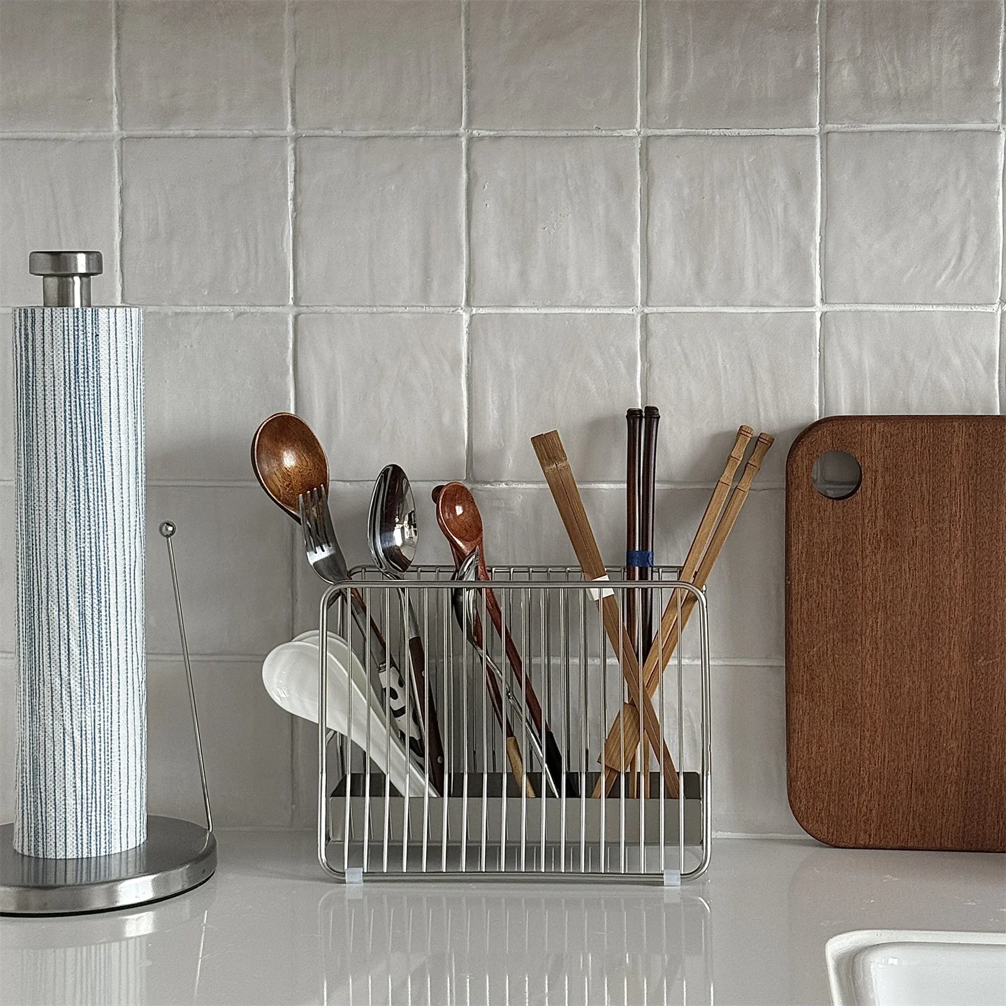 ที่แขวนตะเกียบติดผนัง สแตนเลส  - Kitchen Utensil Holder บทวิจารณ์และราคา
