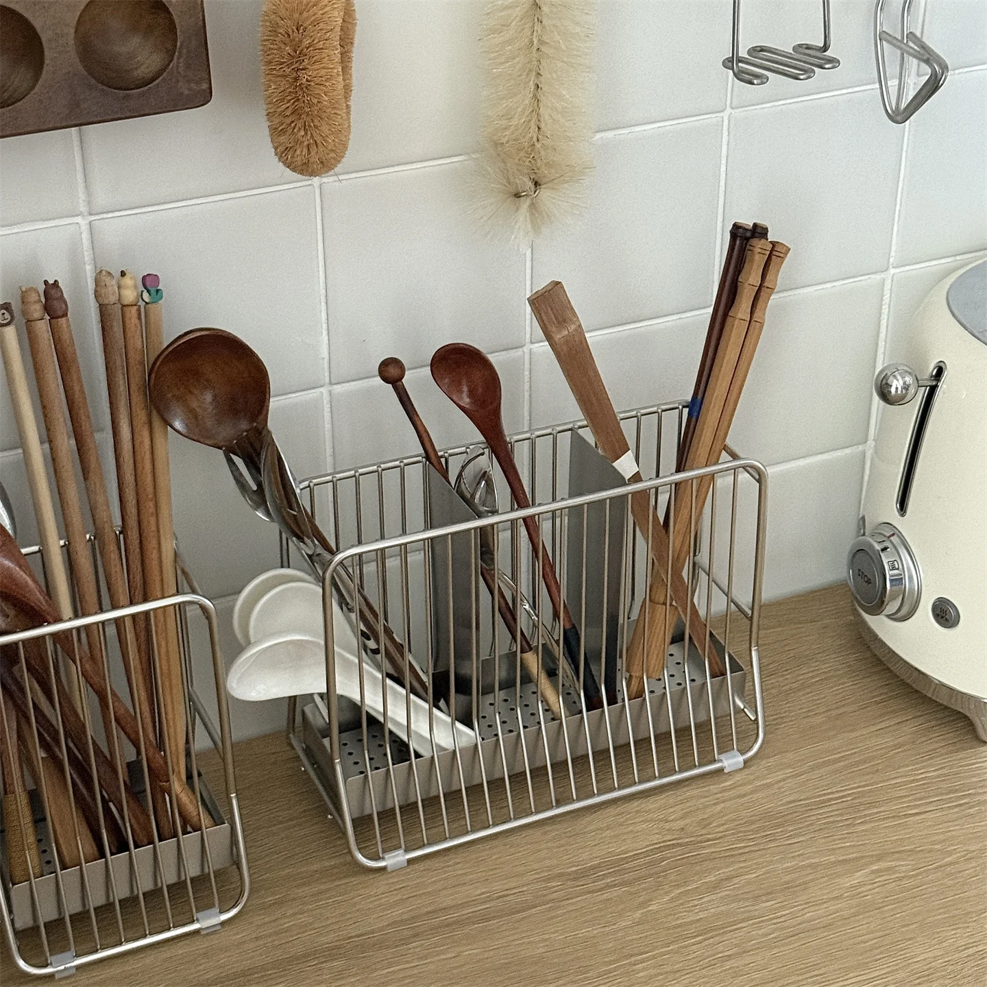ที่แขวนตะเกียบติดผนัง สแตนเลส  - Kitchen Utensil Holder บทวิจารณ์และราคา