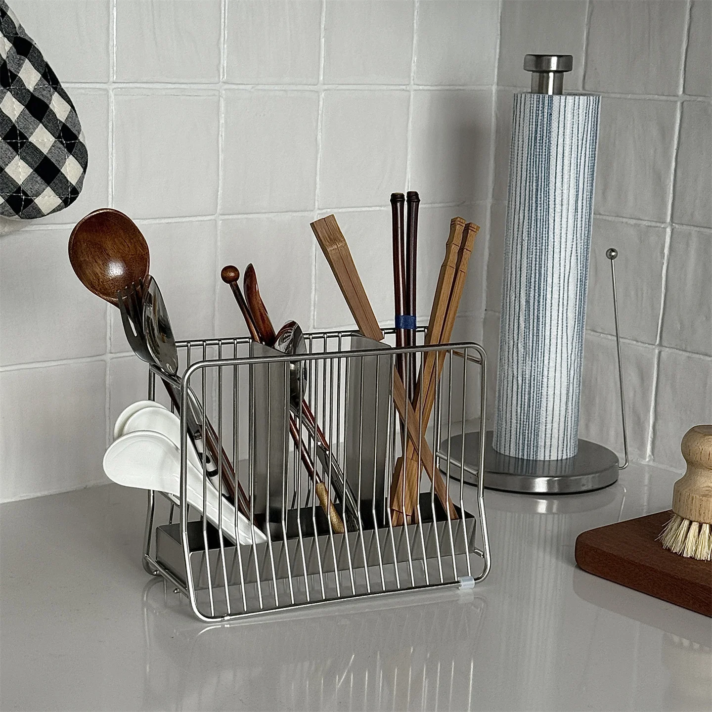 ที่แขวนตะเกียบติดผนัง สแตนเลส  - Kitchen Utensil Holder บทวิจารณ์และราคา