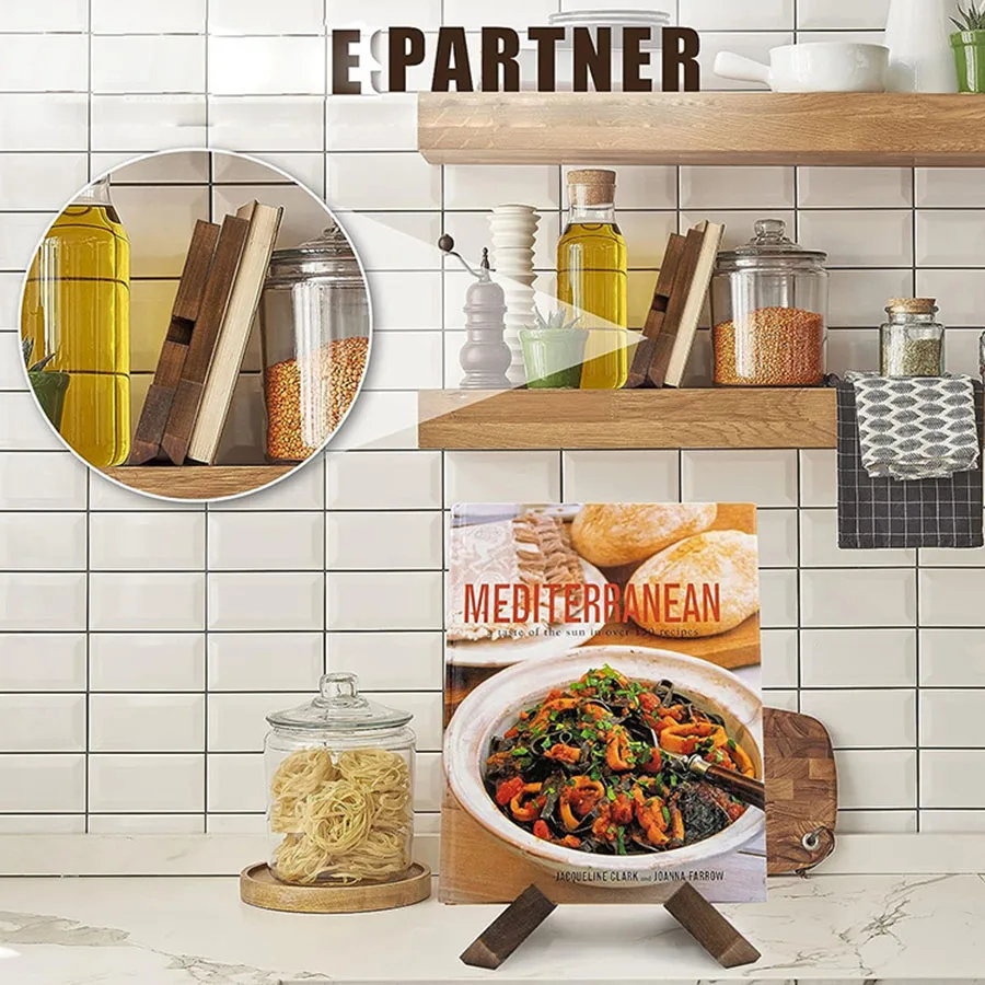 ร้านอาหารไม้บ้านชั้นวางสูตรครั - Kitchen Gadgets Recipes บทวิจารณ์และราคา