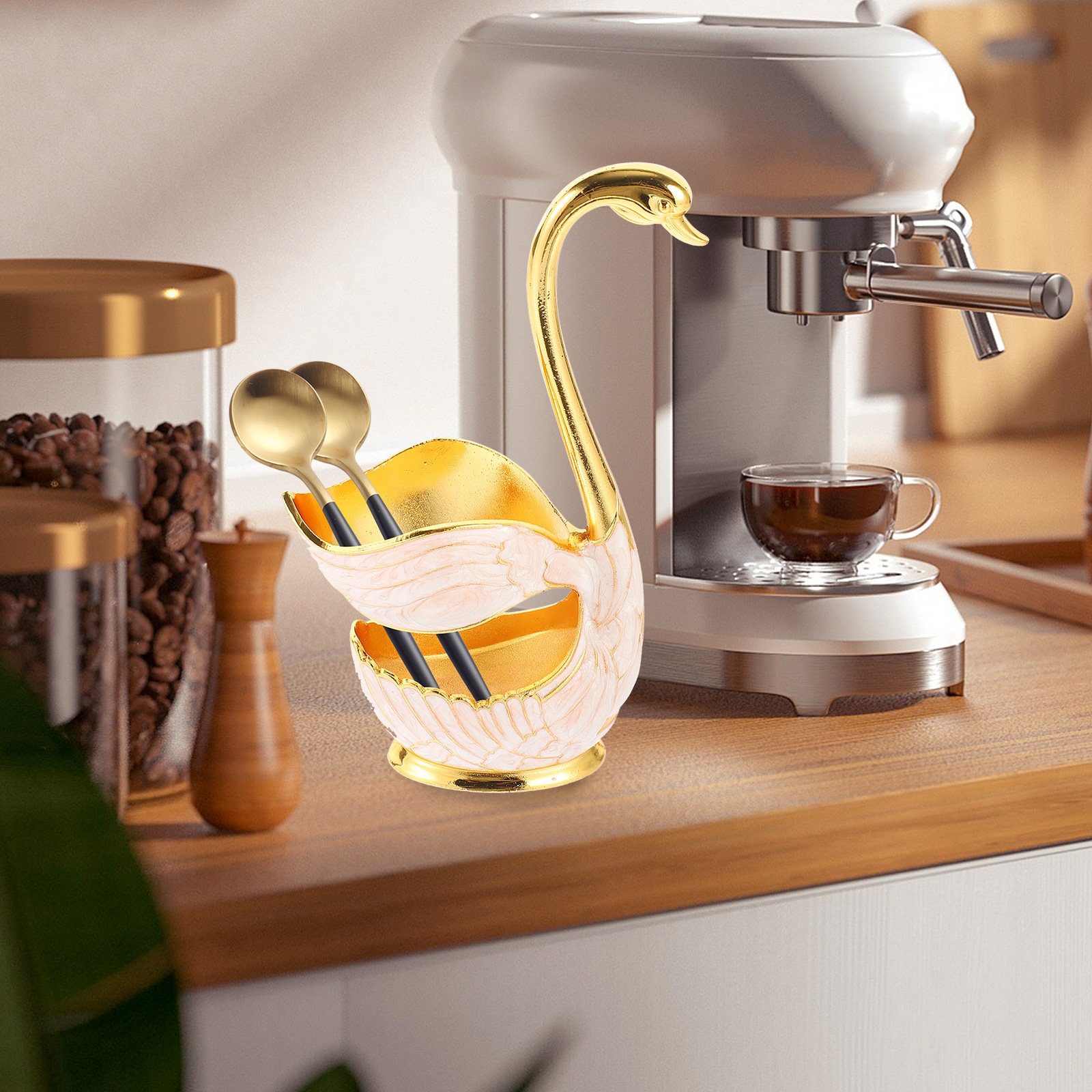 ที่วางช้อนแบบฐานหงส์ ดีไซน์กะท - Kitchen Utensil Holder บทวิจารณ์และราคา