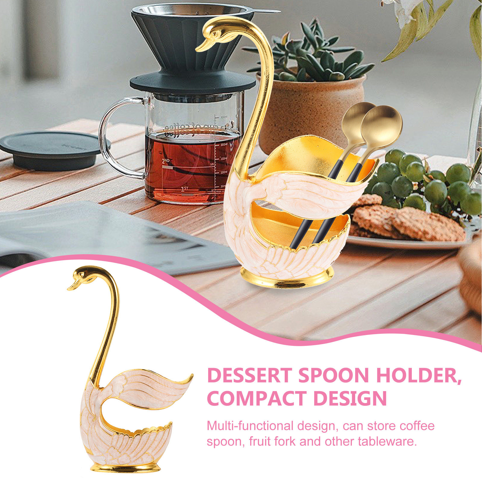 ที่วางช้อนแบบฐานหงส์ ดีไซน์กะท - Kitchen Utensil Holder บทวิจารณ์และราคา