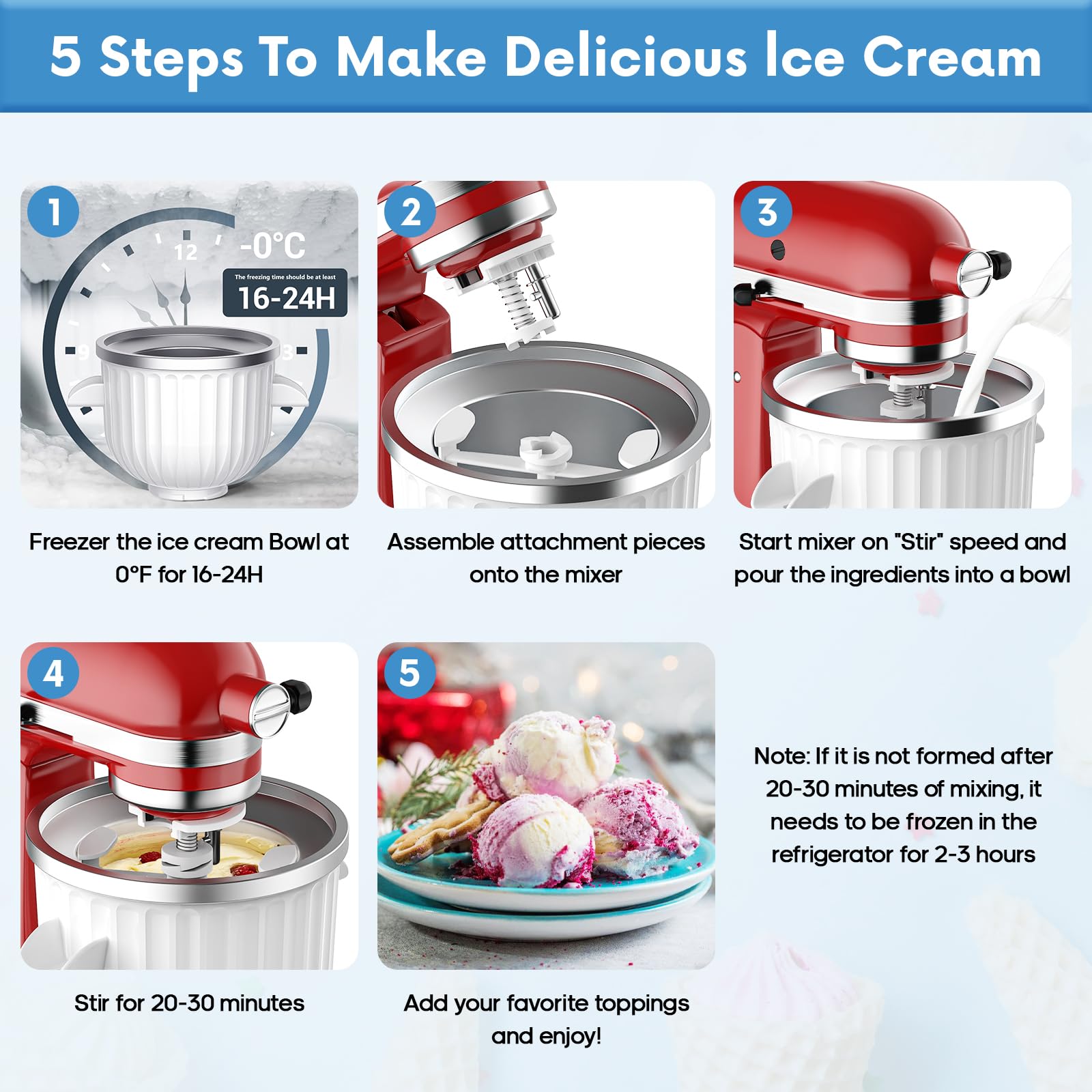 อุปกรณ์ทำไอศกรีมขนาด 2 ควอร์ต  - Kitchen Gadgets Mixer บทวิจารณ์และราคา