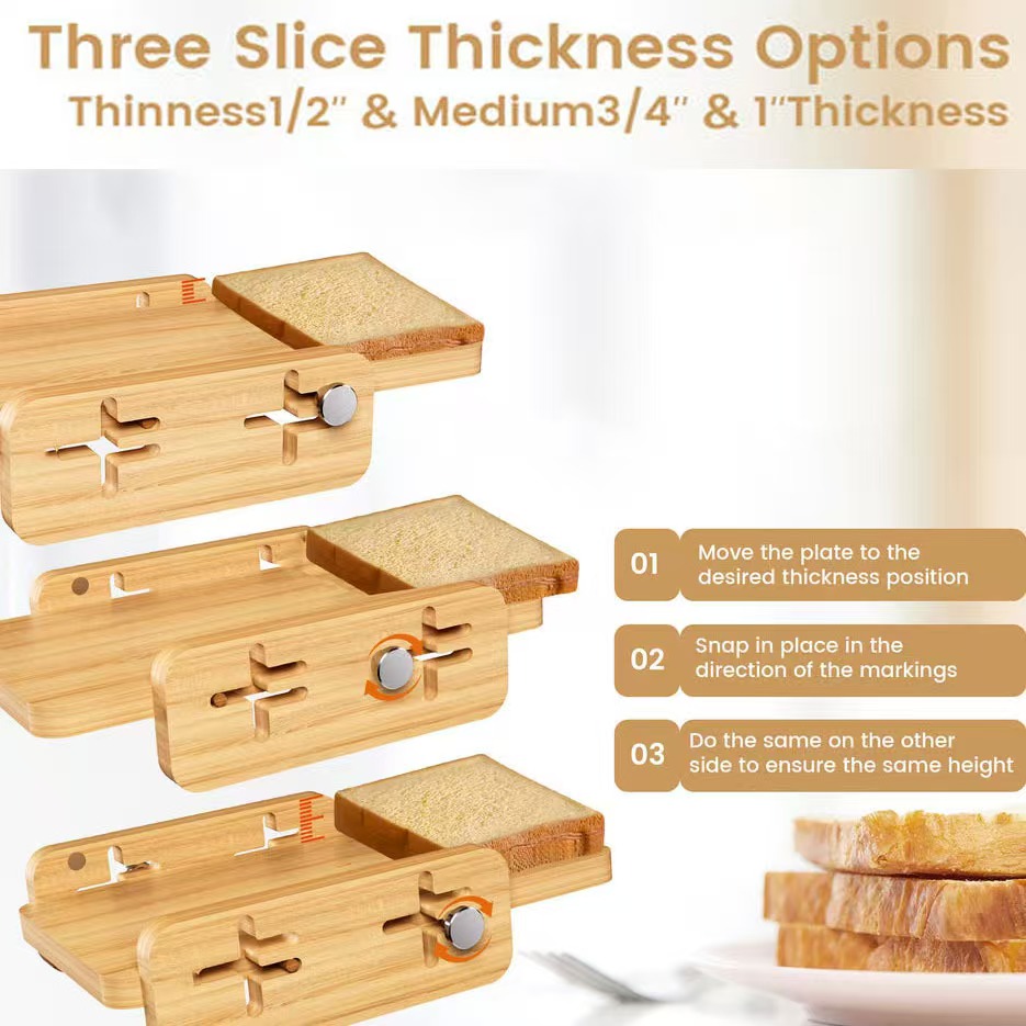 ที่ตัดขนมปังแบบใหม่ พร้อมถาดรอ - Kitchen Gadgets Guide บทวิจารณ์และราคา