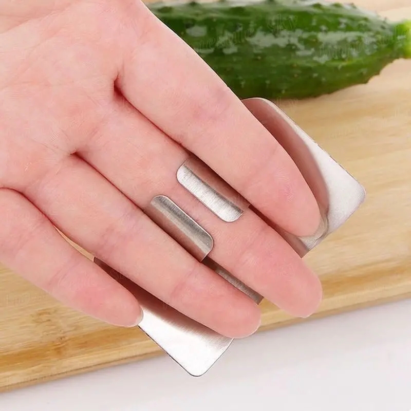 ตัวป้องกันนิ้วมือทำจากสแตนเลสป - Kitchen Gadgets Cool บทวิจารณ์และราคา
