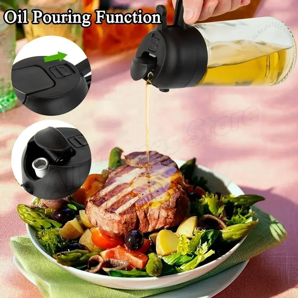 ขวดสเปรย์น้ำมันพลาสติก 2in1 ขน - Kitchen Gadgets Oil Spray บทวิจารณ์และราคา