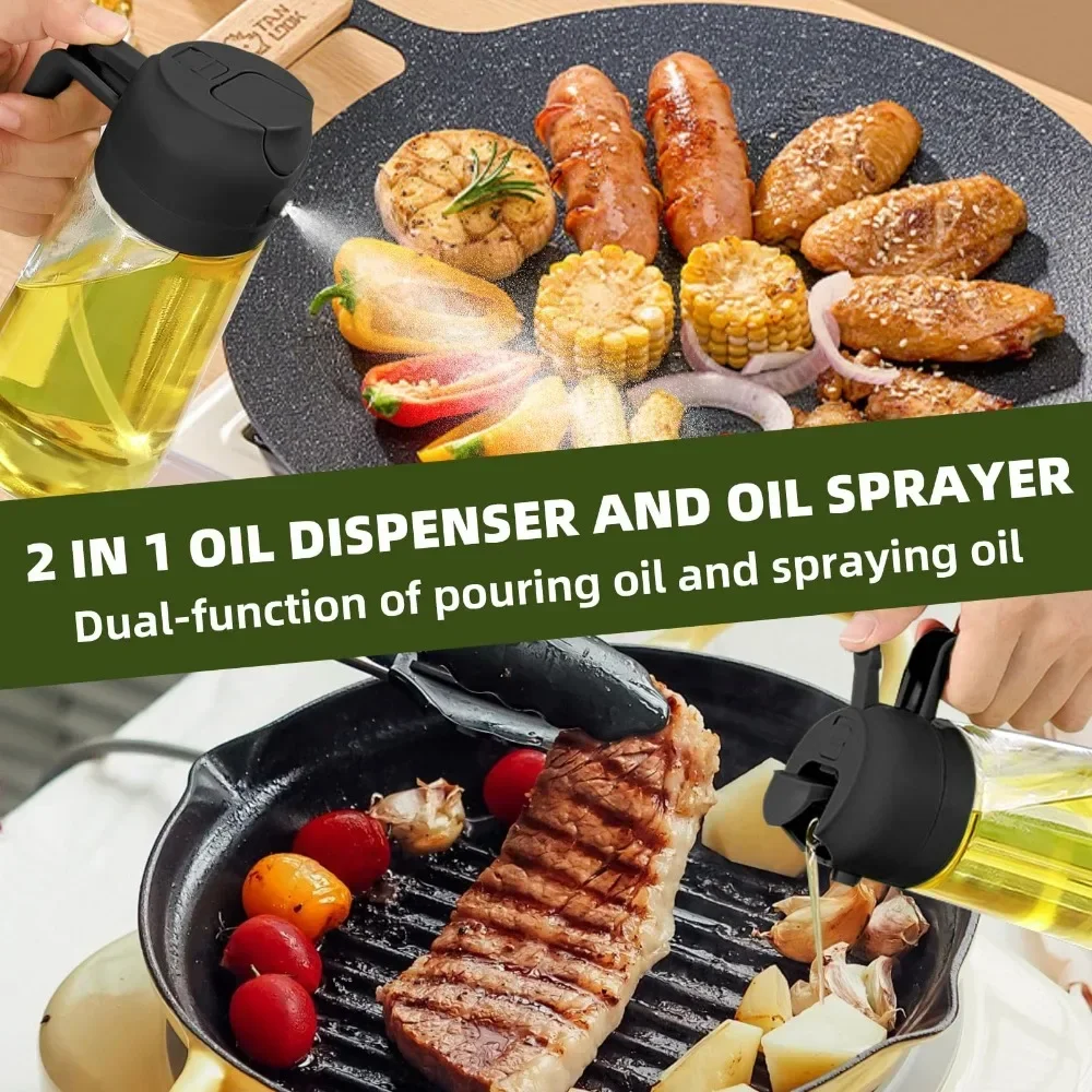 ขวดสเปรย์น้ำมันพลาสติก 2in1 ขน - Kitchen Gadgets Oil Spray บทวิจารณ์และราคา