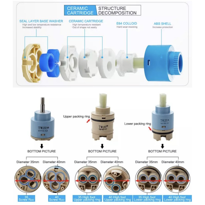 วาล์วผสมน้ำสำหรับก๊อกน้ำ ขนาด  - Kitchen Gadgets Mixer บทวิจารณ์และราคา